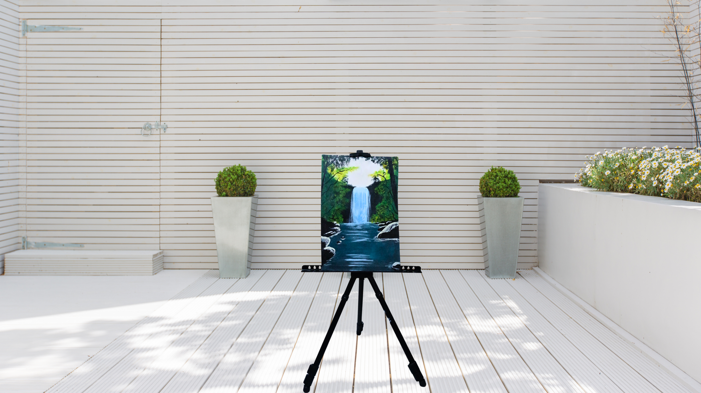 Hidden Rainforest Majesty: Hand-Painted Canvas