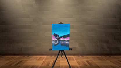 🌸 Oriental Blossom Serenity Hand-Painted Canvas