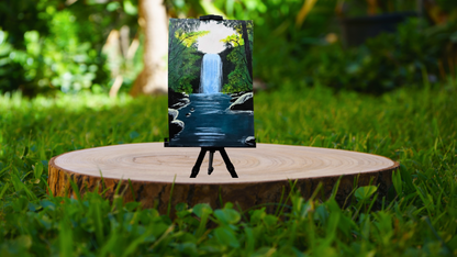 Hidden Rainforest Majesty: Hand-Painted Canvas