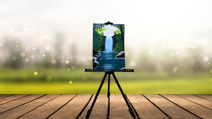 Hidden Rainforest Majesty: Hand-Painted Canvas